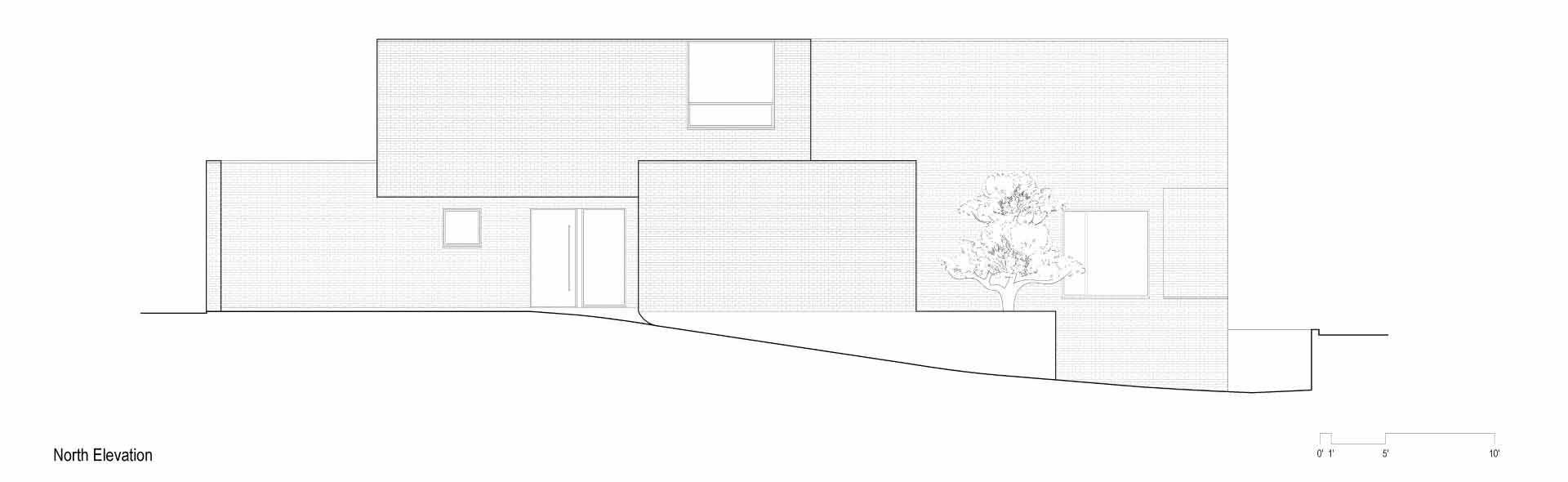 The architectural drawings for a modern three storey home.