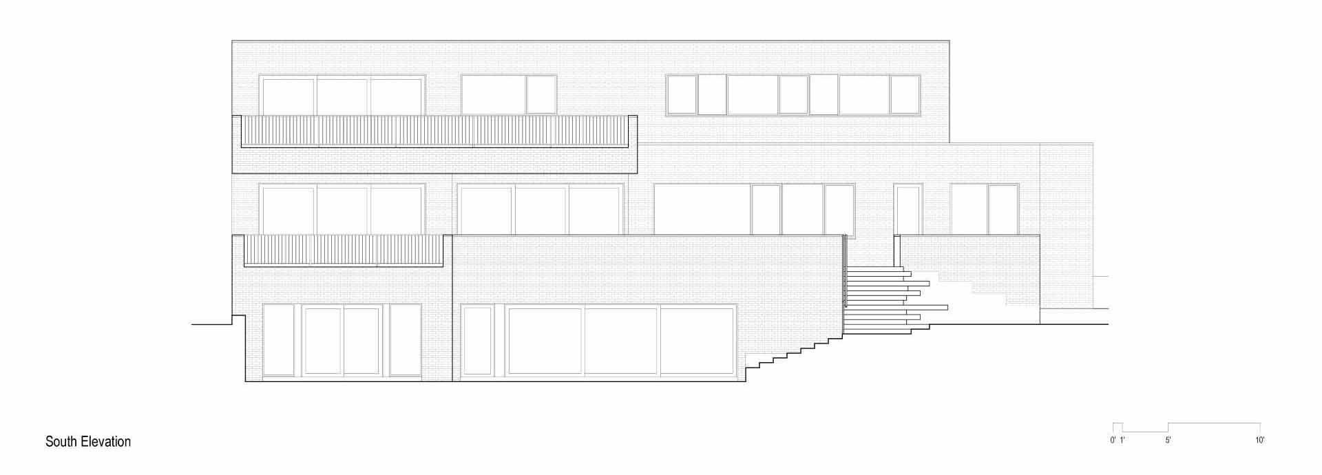 The architectural drawings for a modern three storey home.