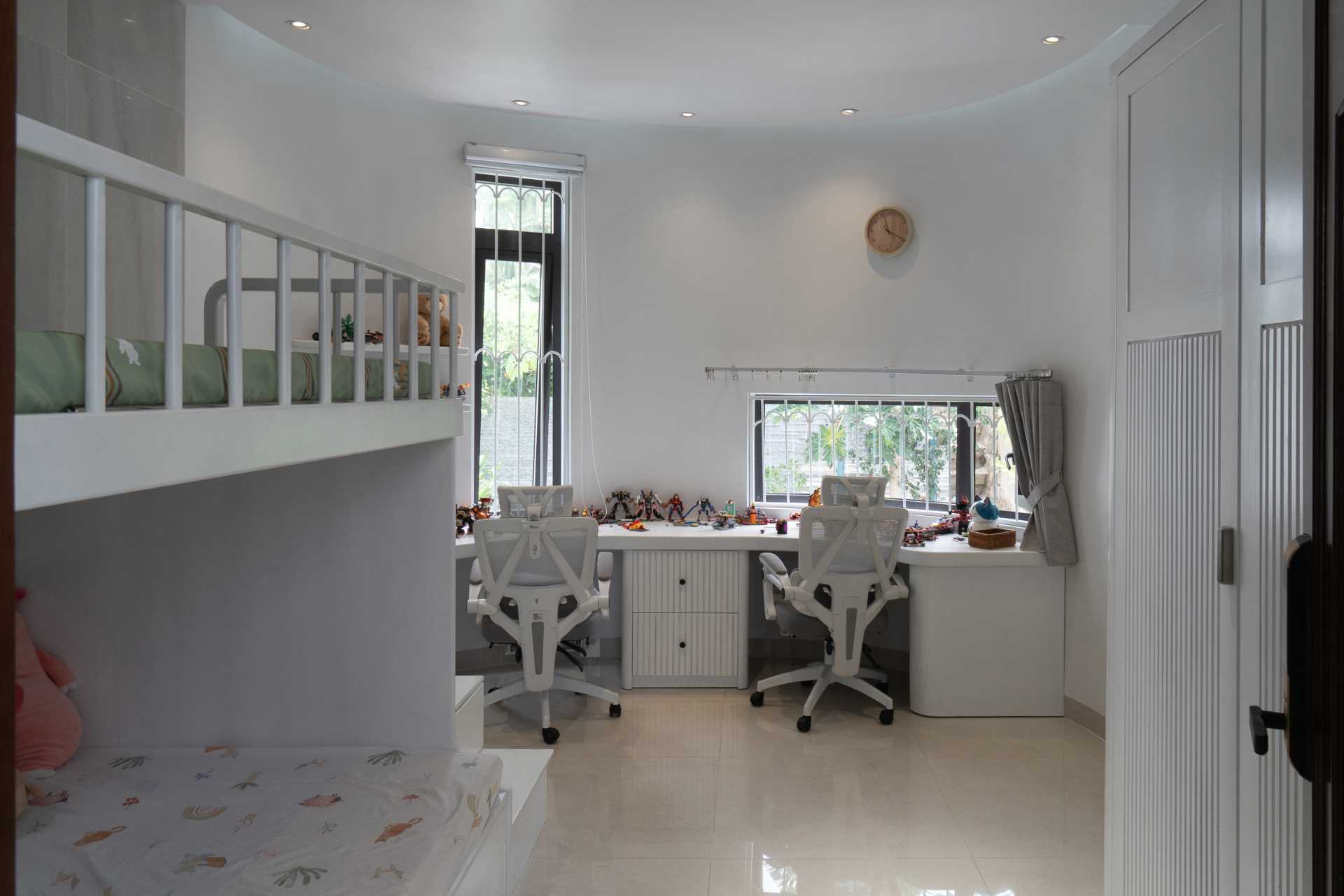 A contemporary kids bedroom in a villa in Vietnam.