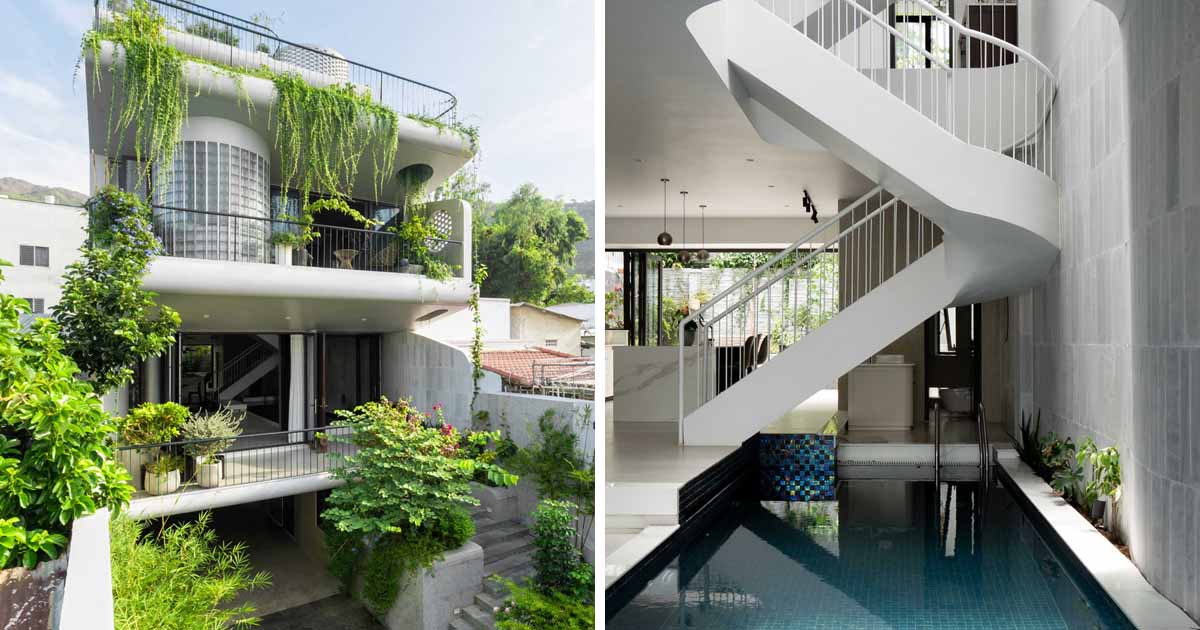 Plants Cascade Down The Exterior Of This New Home