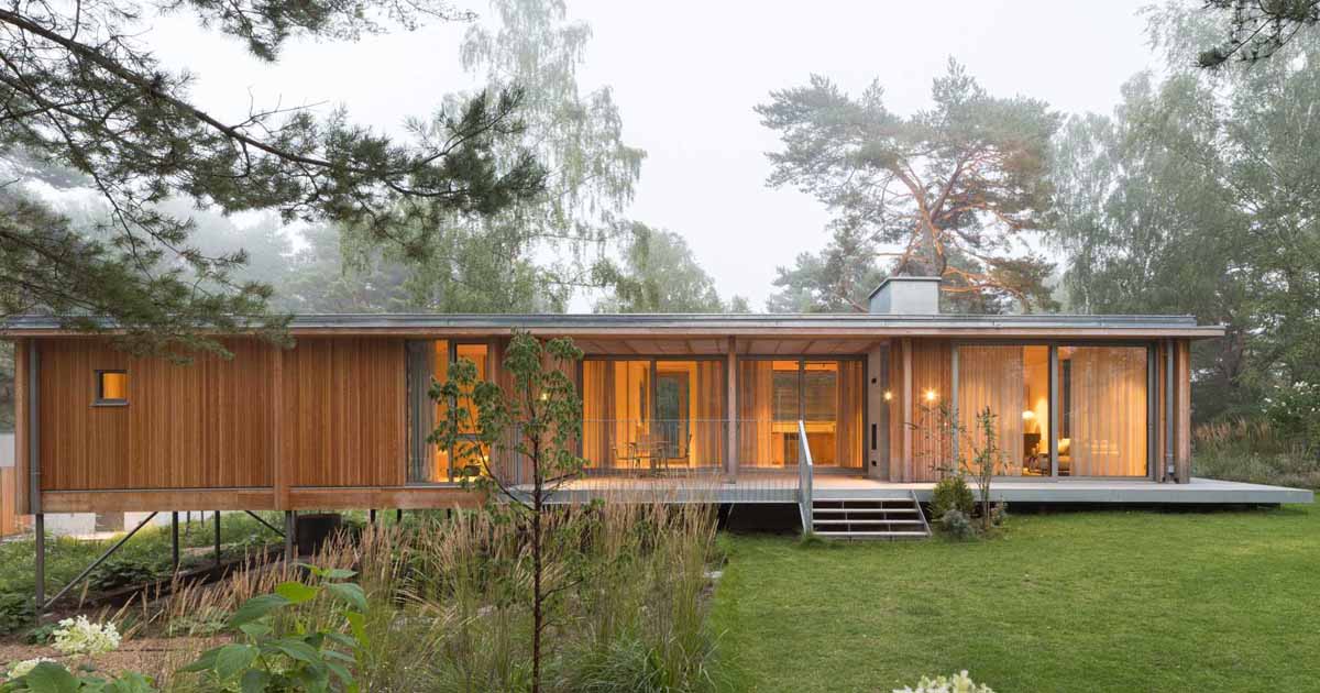 A Modern Swedish Forest Home Clad In Larch Panels