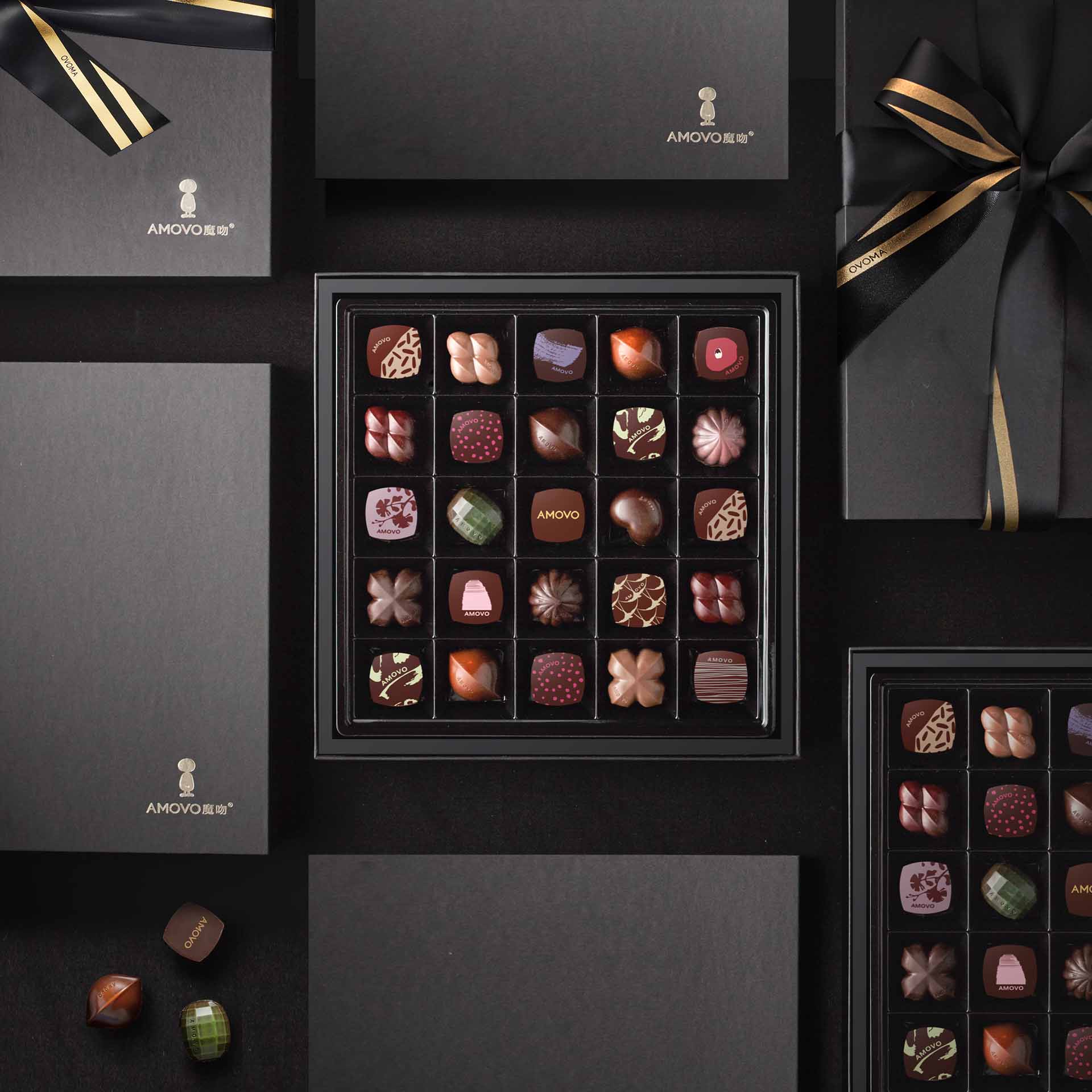 Modern artistic chocolates