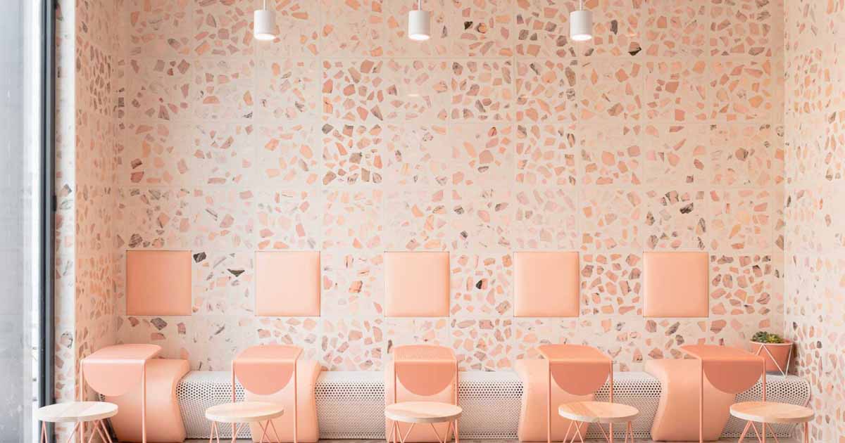 Custom-Made Terrazzo Tiles Fill The Interior Of This New Coffee Bar & Cafe