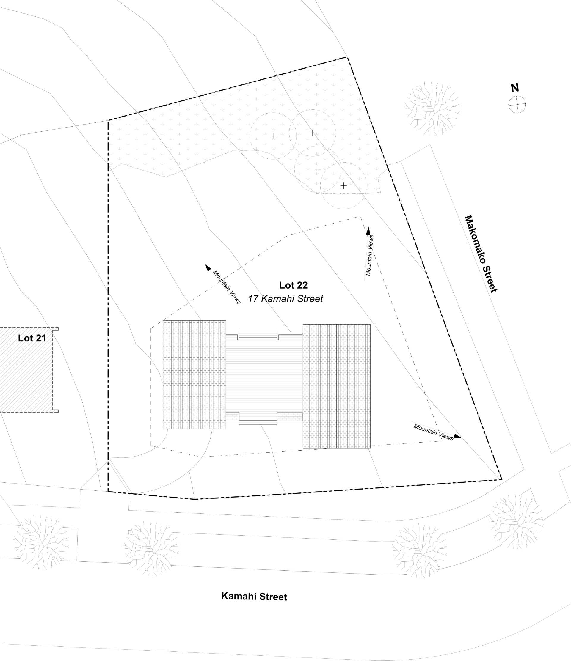 Architectural drawings for a small one bedroom home.